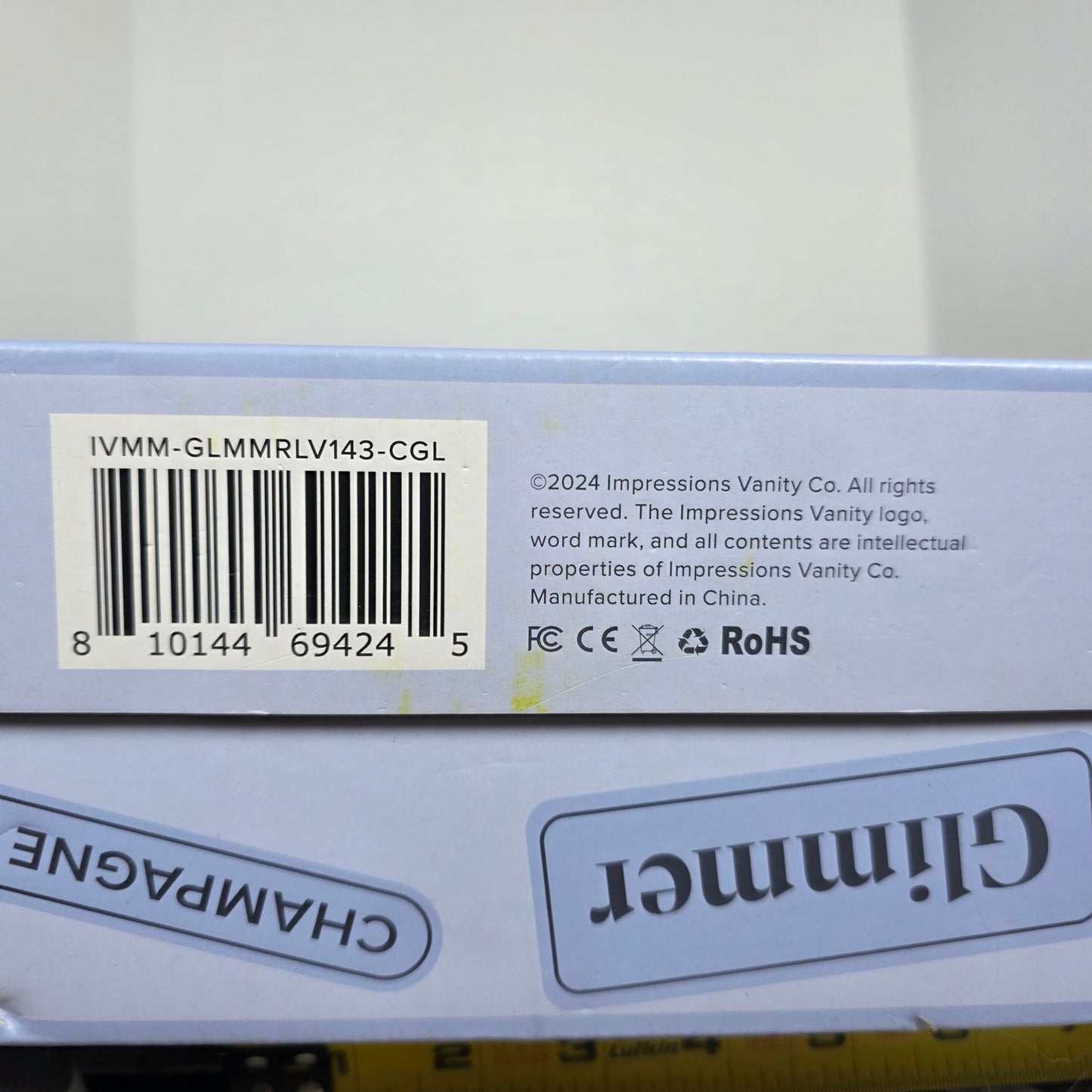 NIB New Glimmer Arch Tri-Tone LED Makeup Mirror Champagne Gold