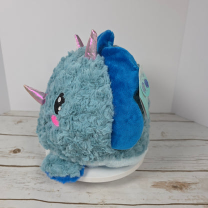 NWT New HugMe Reversible Dinosaur Stuffed Animal Donnie 279771 Blue