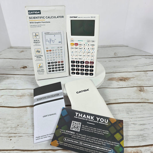 NIOB New CATIGA Scientific Calculator w/ Graphic Functions CS-121 White
