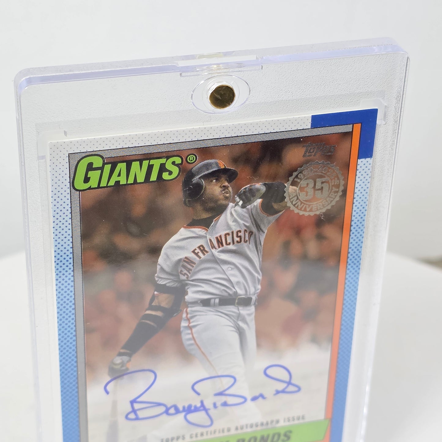 Barry Bonds 2025 Topps Series 1 #90A-BBO 1990 ON CARD Auto Gold SP 33/50