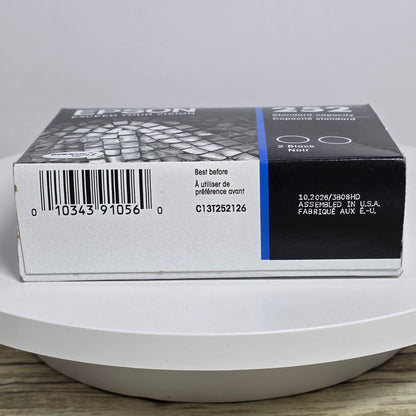 NIB New Epson 252 Standard Capacity DuraBrite Ultra Ink Cartridge Black 2 Pack