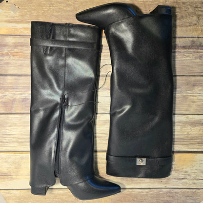 Women's Tambra Fold Over Tall Boots  7.5 A New Day™ Black