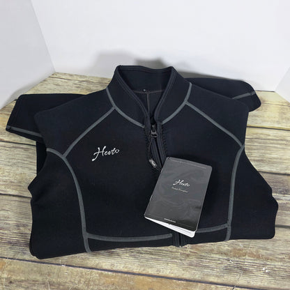 Hevto Men Wetsuits 3/2mm Neoprene Wet Suit Back Front Zip in Cold Water for Surfing Swimming Diving