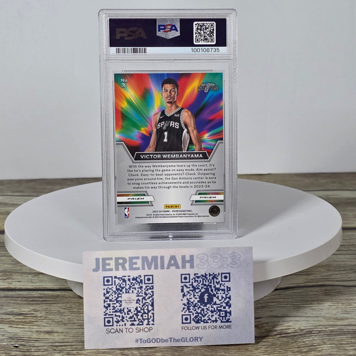 2023 PRISM Victor Wembanyama Instant Impact Silver Prism