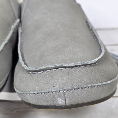 NWT New Men's Olukai Moloa Slippers Sharkskin Gray US Size 12M 10252-GWGW