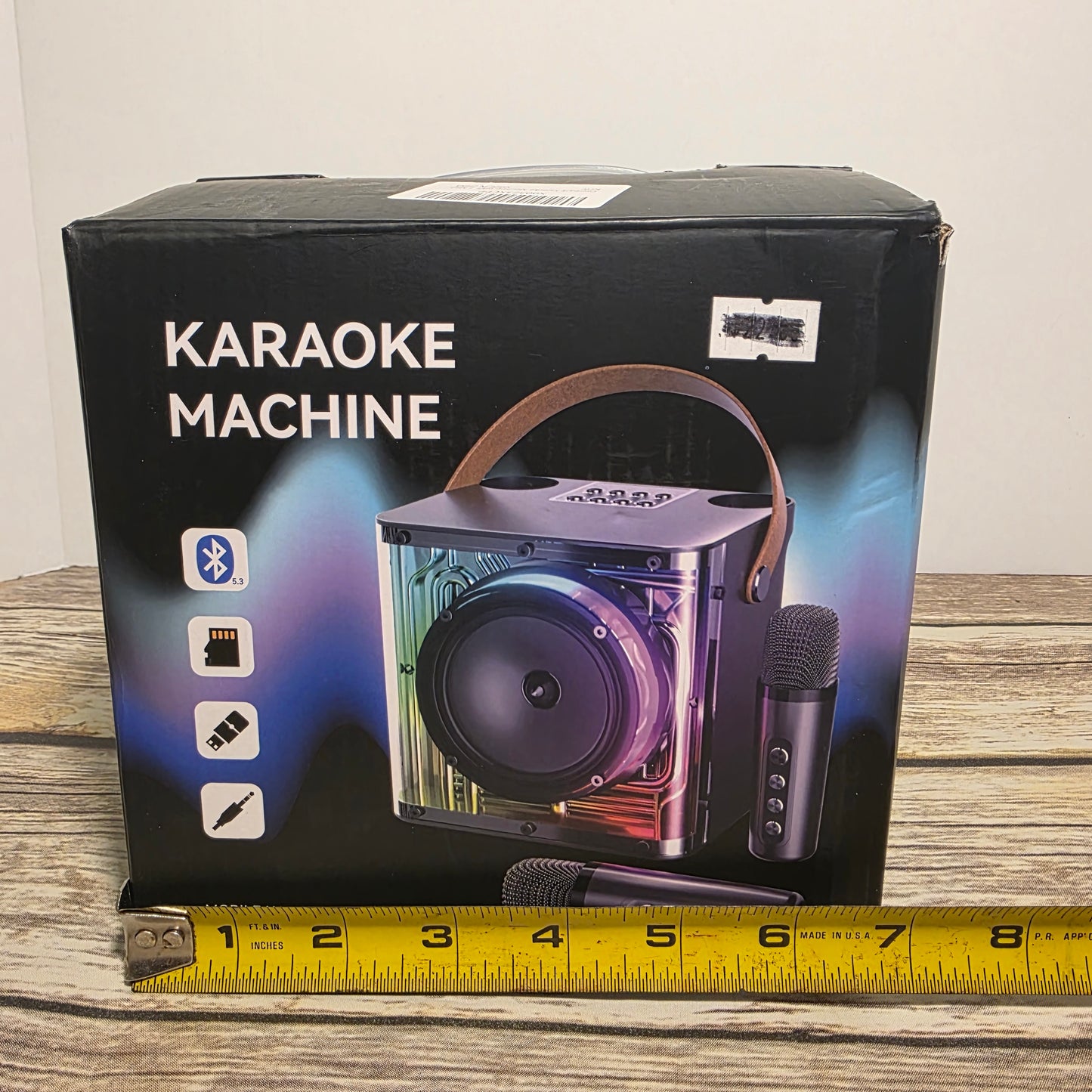 NIB New Courpal Karaoke Machine with 2 Microphones Bluetooth