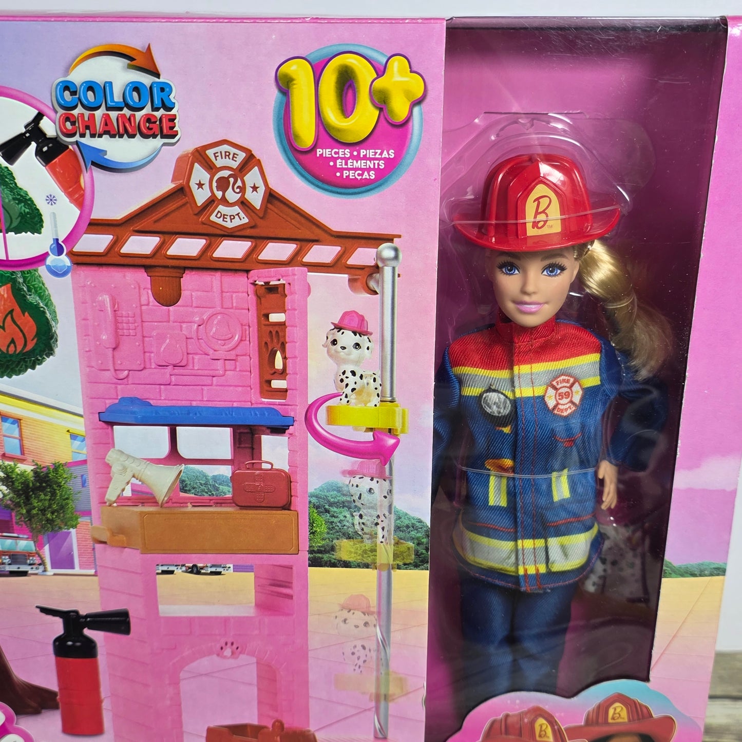 NIB Barbie You Can Be Anything Firefighter Playset