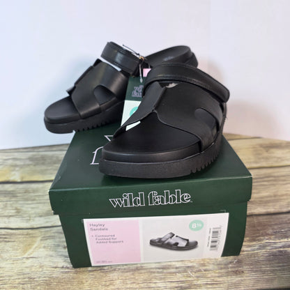 NIB New Wild Fable Haylee Sandals Black Womens 8 or 8.5