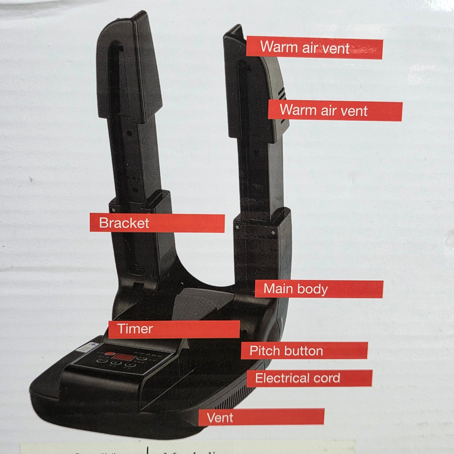 NIB New Mandelio Portable Electric Shoe Glove Boot Dryer Rack