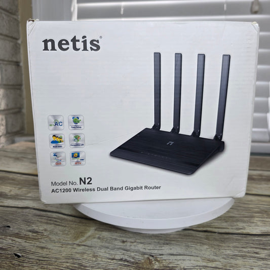 NIB New Netis Model No. N2 AC1200 Wireless Dusl Band Gigabit Router