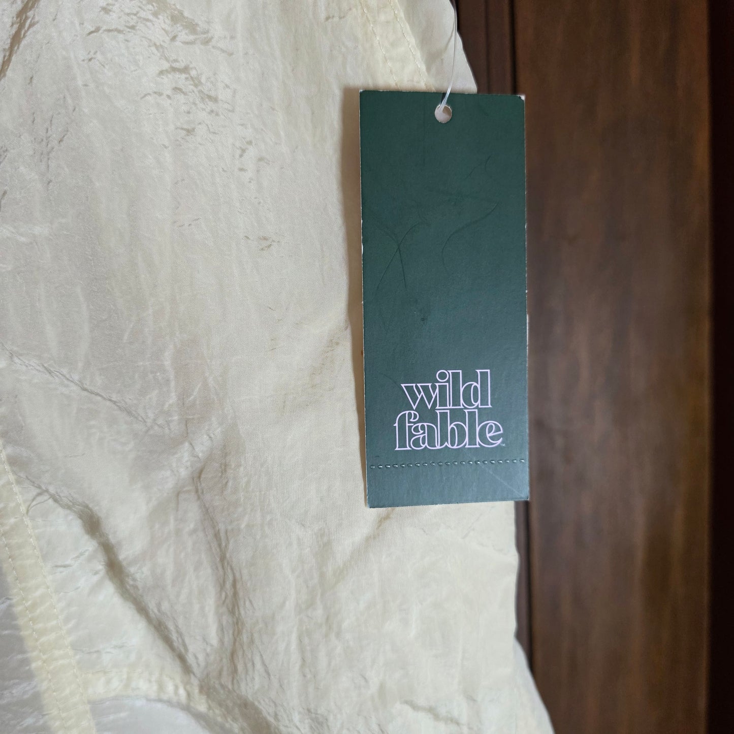 NWT New Women's Wild Fable Light Beige Swoosh Pants 492XP9 Small Tie Bottom