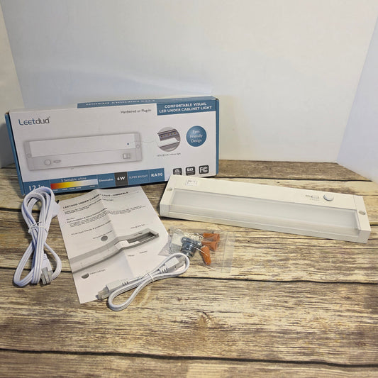 NIB New Leetdud 12" Hardwired or Plug-In LED Under Cabinet Light Super Bright