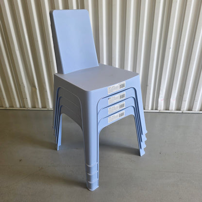 Set of 4 Resol Kids Chairs Dd Julieta by Joan Gaspar 009-09-7894 CWhimsical Blue