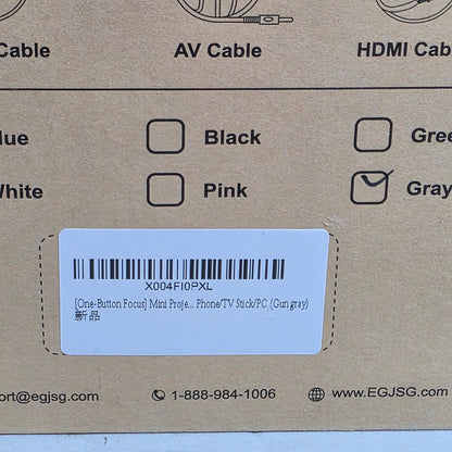 NIB New EGJSG 1080P Portable Projector V3 Gray 5G&2.4G WiFi