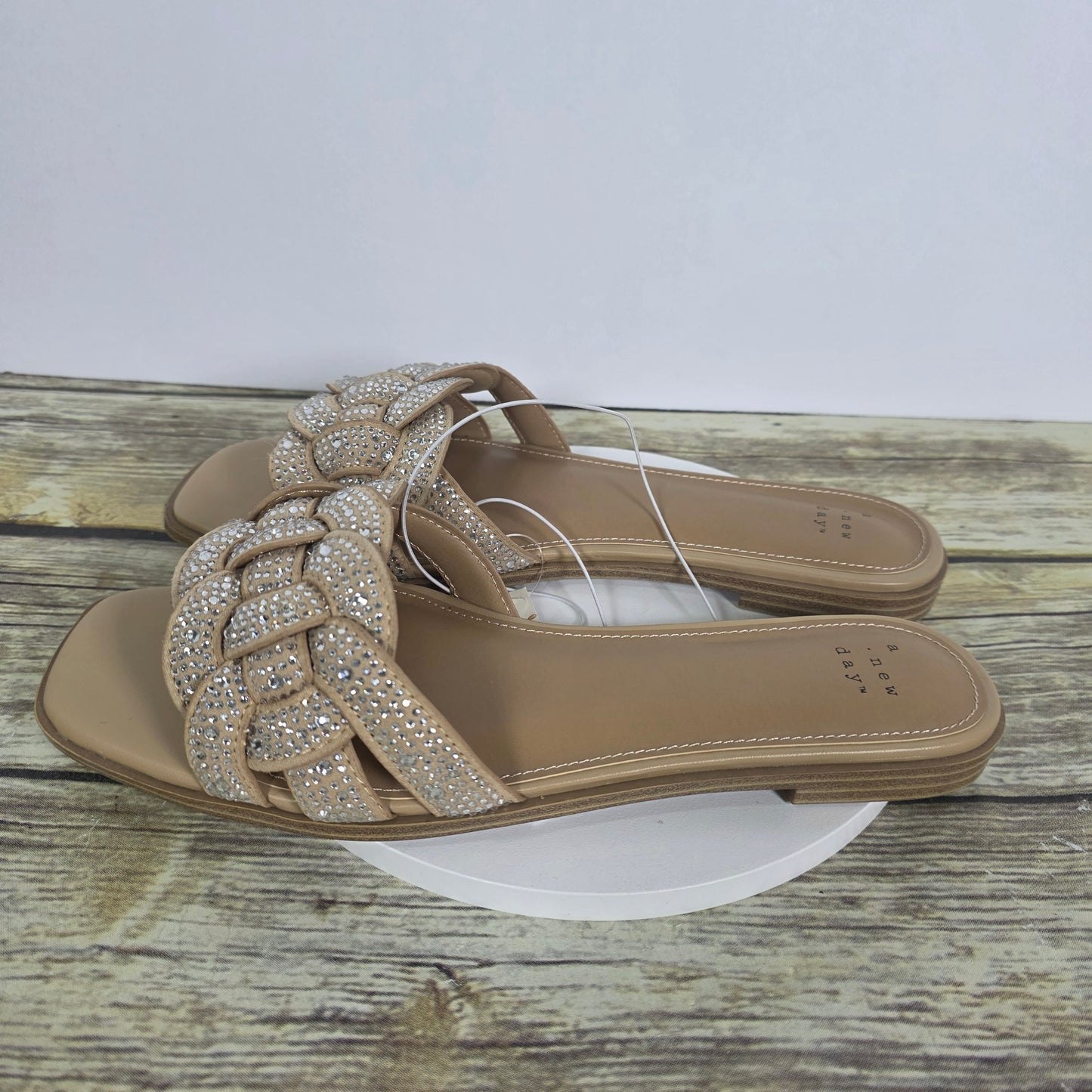 NIB New A New Day Maggies Sandals Slides Silver Women's 9