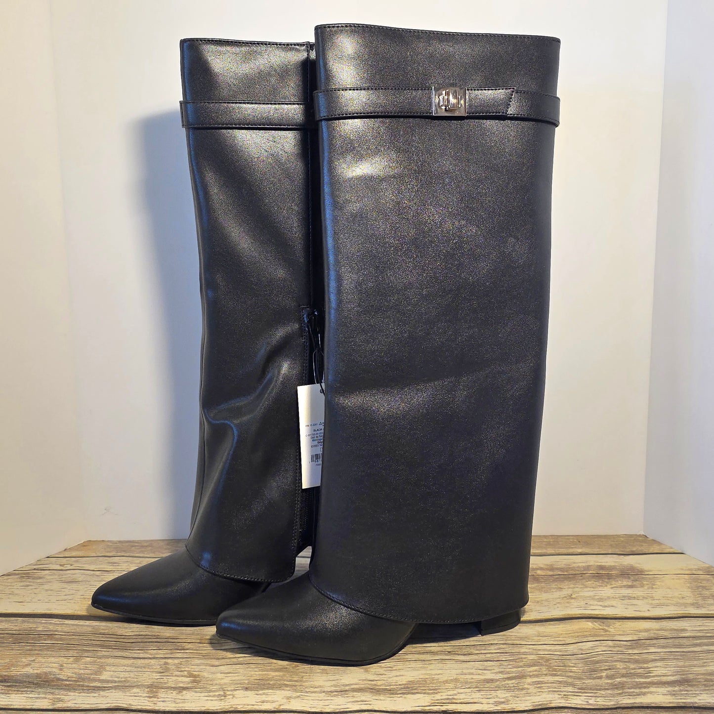 Women's Tambra Fold Over Tall Boots  7.5 A New Day™ Black