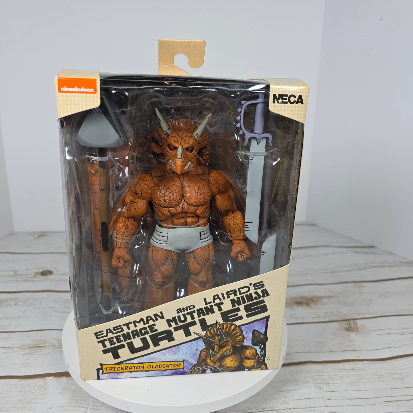 NIB New NECA Eastman and Laird's Teenage Mutant Ninja Turtles Triceration Gladiator