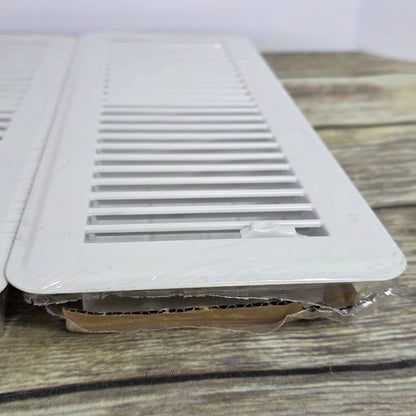 NIOB New 2 PCS White 4x12Inches Floor Vents
