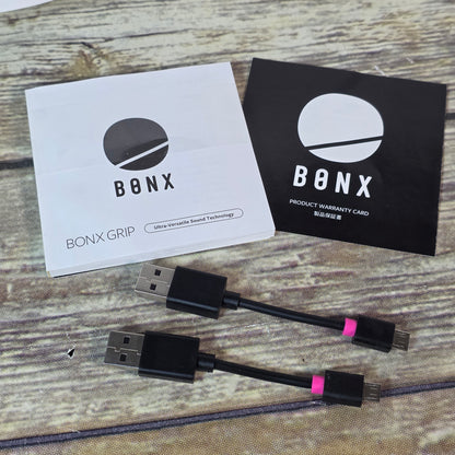 NIOB New BONX GRIP Pack of 2 Bluetooth Headsets Audio Conversation Systems