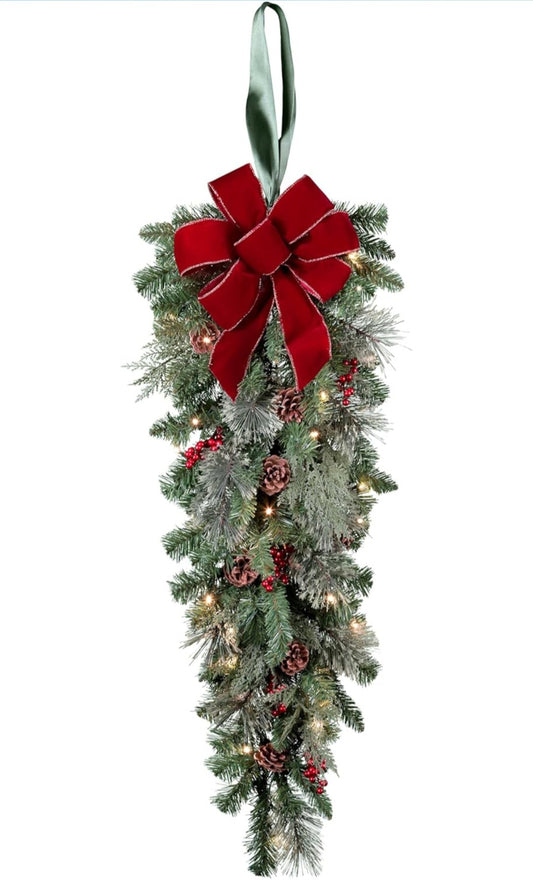 NIOB New Haute Decor Classic Pre-Lit Swag 3' Christmas Decor