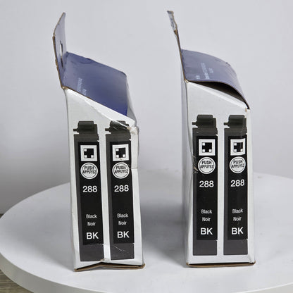 Set of 2 New EPSON 288 Standard Capacity DuraBrite Ultra Ink Cartridge 2-Packs