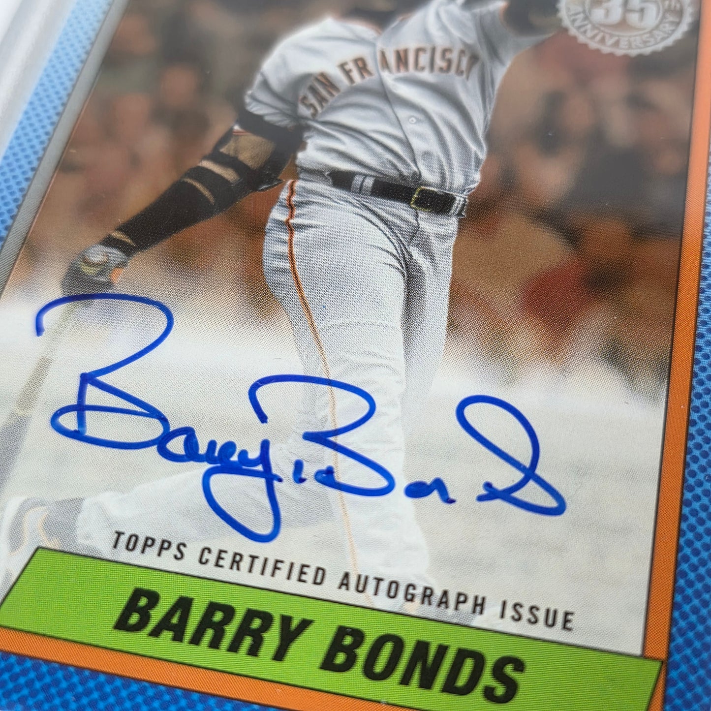 Barry Bonds 2025 Topps Series 1 #90A-BBO 1990 ON CARD Auto Gold SP 33/50