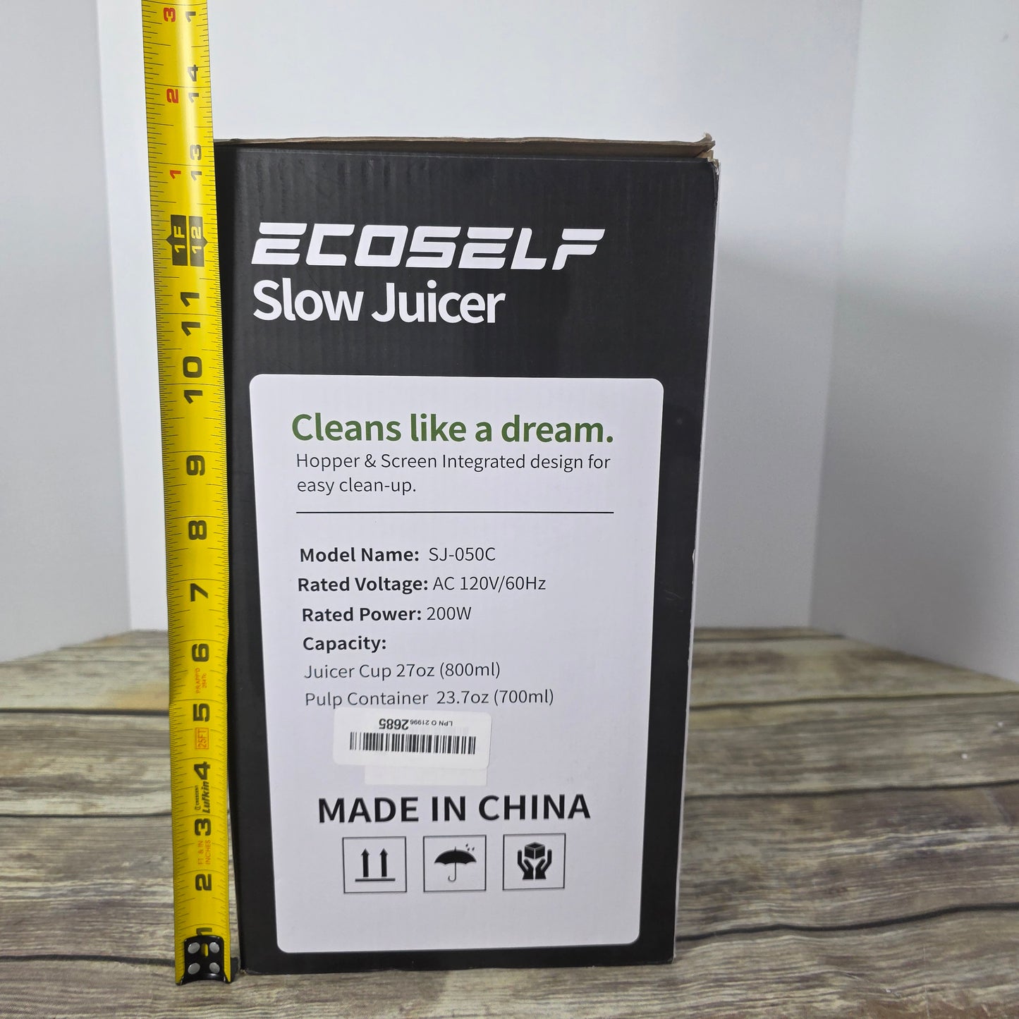 NIOB New Ecoself Big Mouth Slow Juicer Black SJ-050C