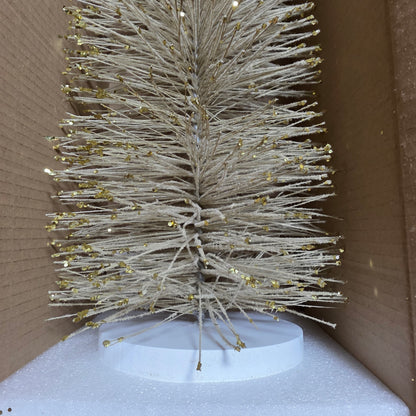 NIB New Wondershop Bottle Brush Tree 36" Gold Holiday Christmas Decor