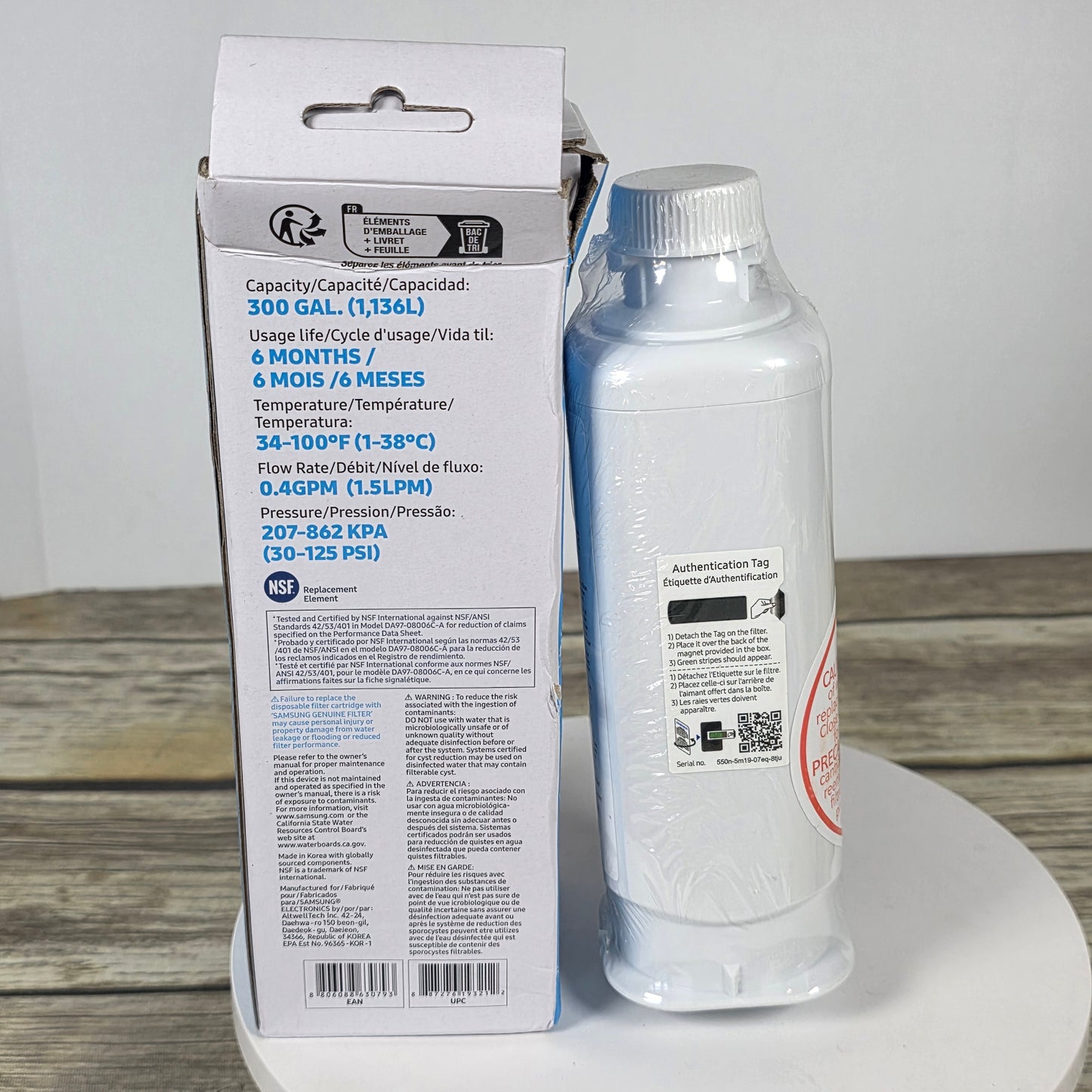 NIB New Samsung Ice & Water Refrigerator Filter HAF-QIN/EXP DA97-17376B