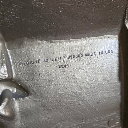 Vintage 1970s Syroco 3D Musical Wall Art Sculpture Hanging Plaque #7236 Lute Lyre Instruments Scroll