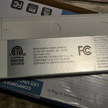 NIB New Leetdud 12" Hardwired or Plug-In LED Under Cabinet Light Super Bright