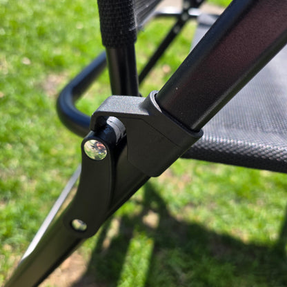 Set of 2 NWT New Room Essentials Sling Folding Patio Chairs Black 37Hx22Wx23D