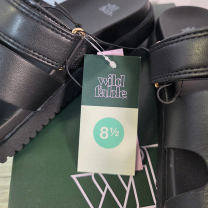 NIB New Wild Fable Haylee Sandals Black Womens 8 or 8.5