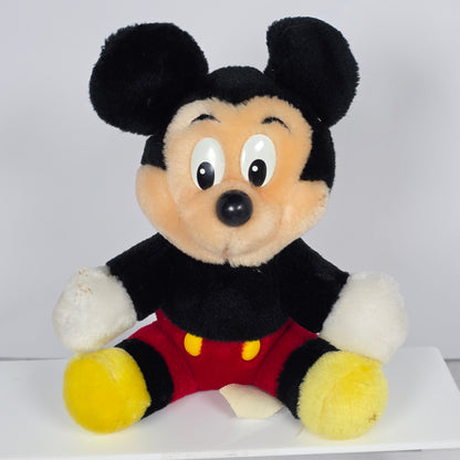 Vintage Walt Disney Plush Characters Mickey Mouse Donald Duck Goofy Pinocchio