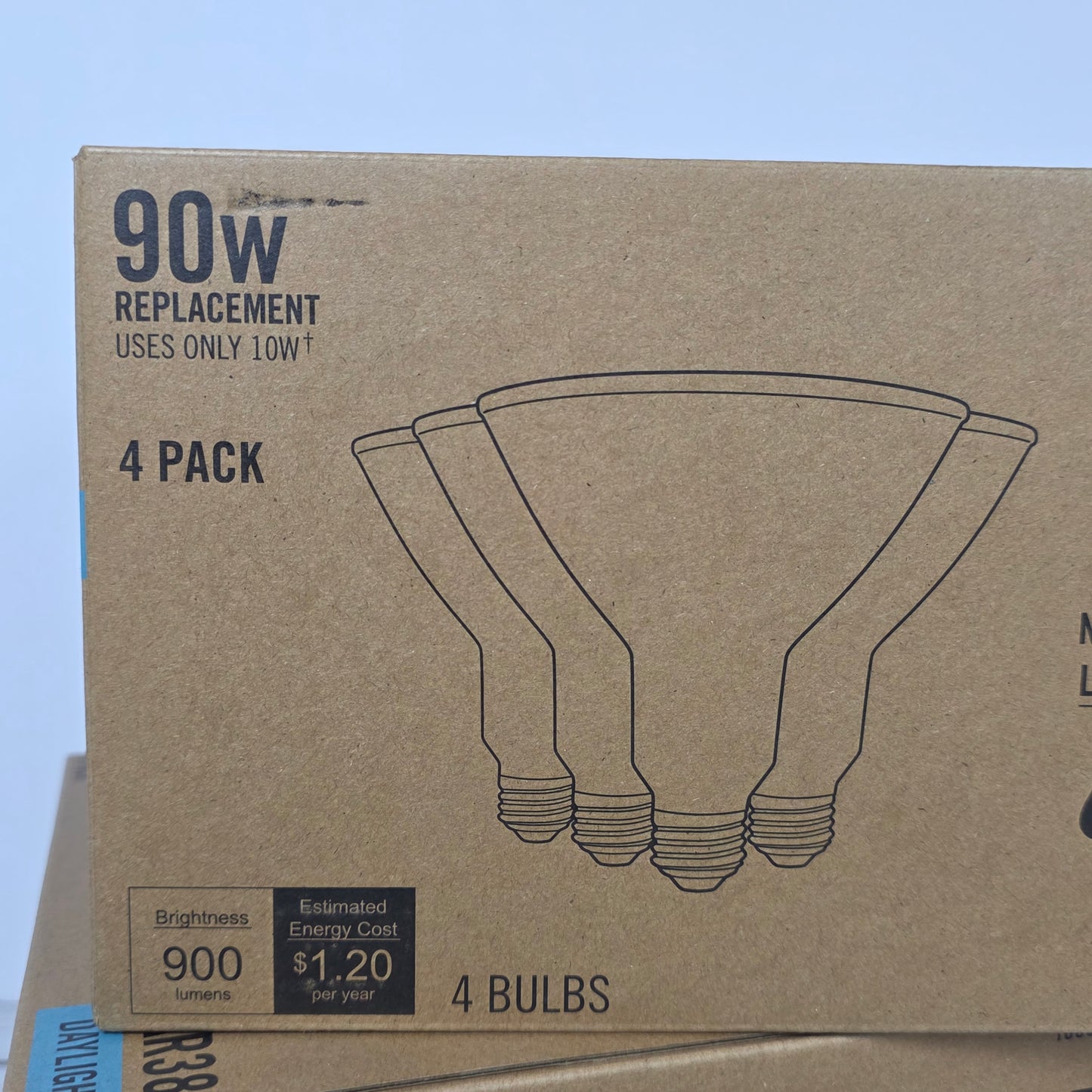 Lot of 2 Boxes of New 4-Pack LED Technology 90W Replacment PAR38 Daylight Wet Rated