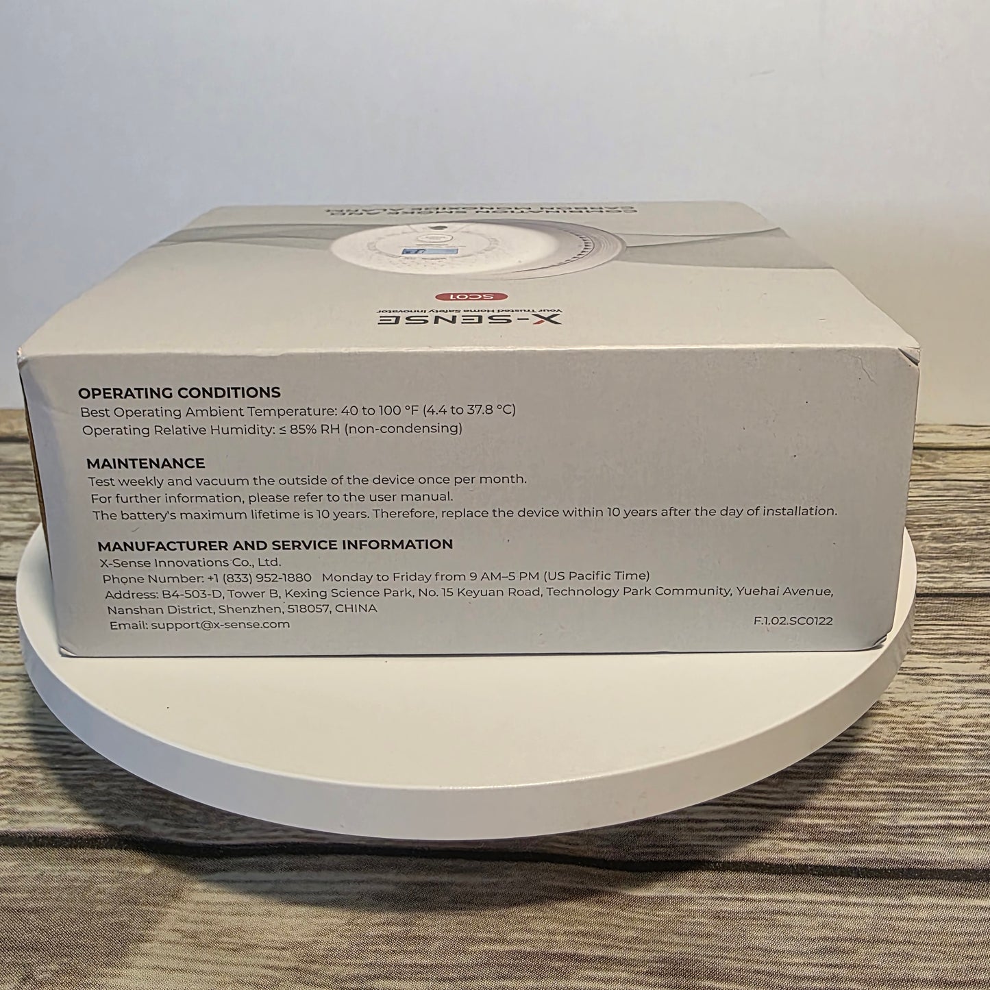 X-Sense Smoke Detector Carbon Monoxide Detector Combo, 10-Year Battery Smoke Detector with Display, Standalone Model SC01, Single Pack