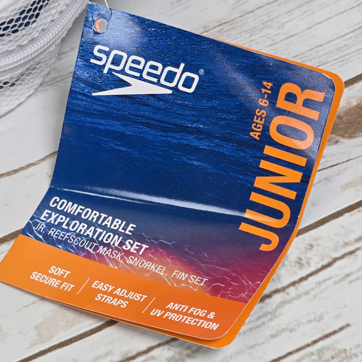 New Speedo Kids Junior Comfortable Exploration Set Snorkel Mask Flippers L/XL