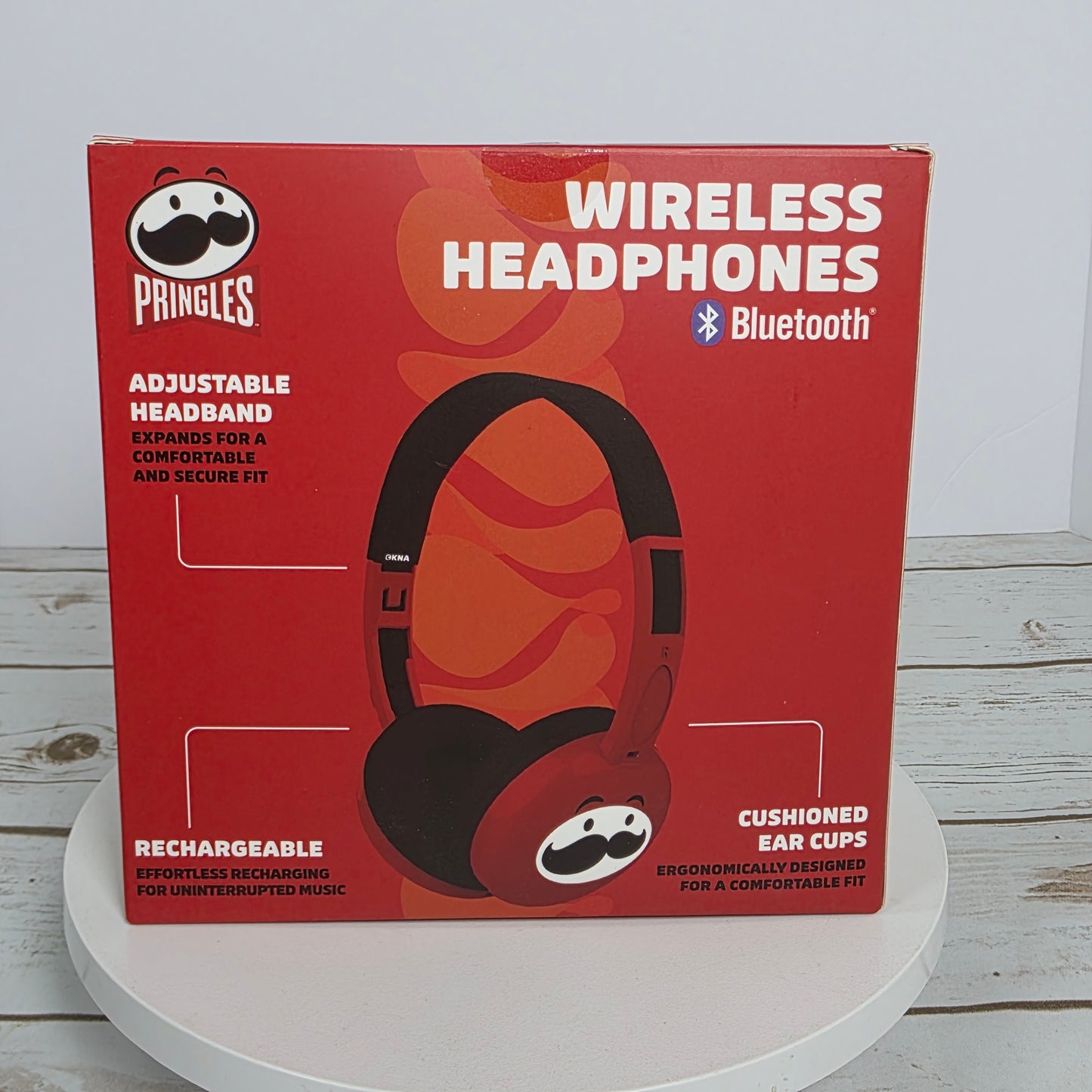 New Pringles Wireless Headphones Bluetooth Red TR- BTHP-PR6