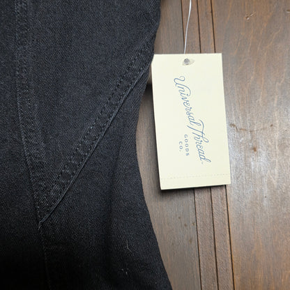 NWT New Women's Uniserval Thread Goods Co Black Denim Tank Size 6 Zipper Front