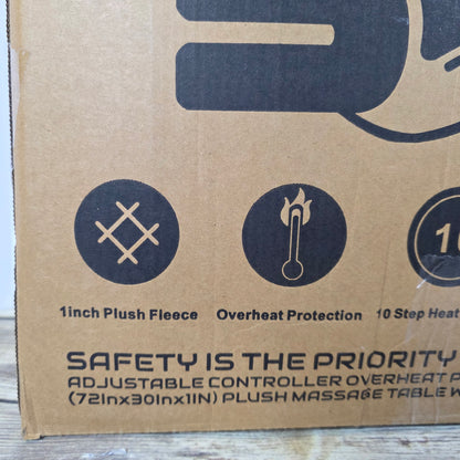 NIOB New SOGAWAVE Premier Plush Fleece Massage Table Warmer- 10 Heat Settings