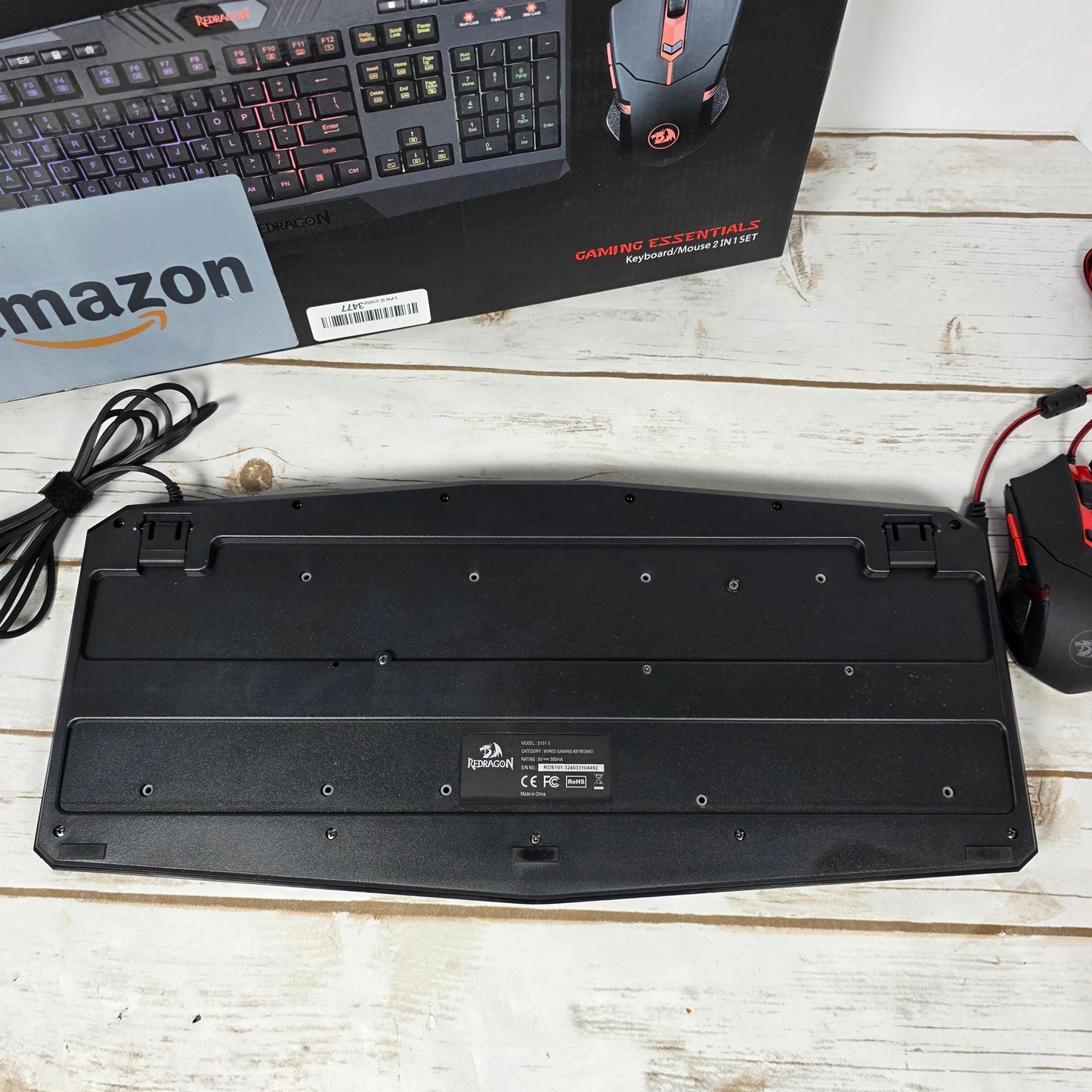 NIOB New Red Dragon S101 Gaming Keyboard + Mouse Combo Set S101-3