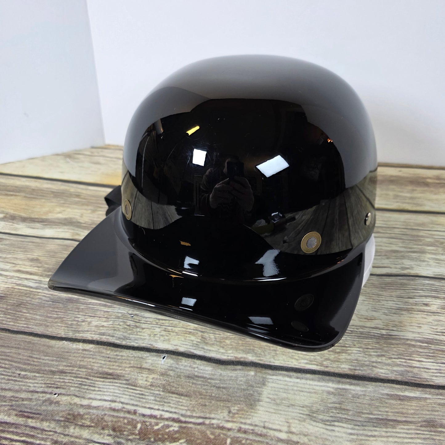 Black Helmet DOT FMVSD No.218  M 51-52 Scuff on Brim Medium