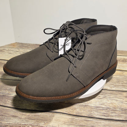 NIB New Goodfellow Men's Jerad Boots Gray Lace Up Shoes 098 00 6155