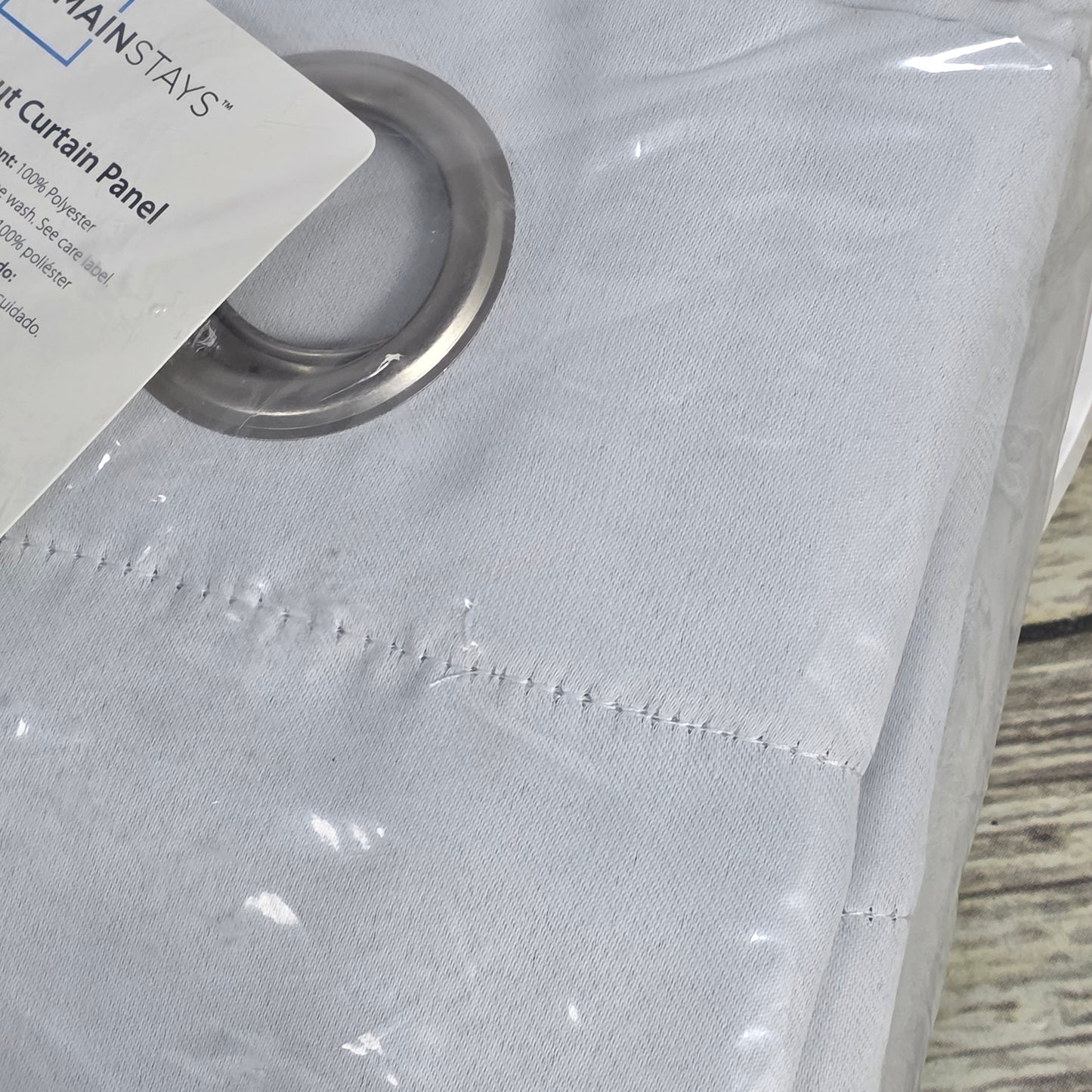 NWT New Mainstays Blackout Curtain Panel White 40x95"L