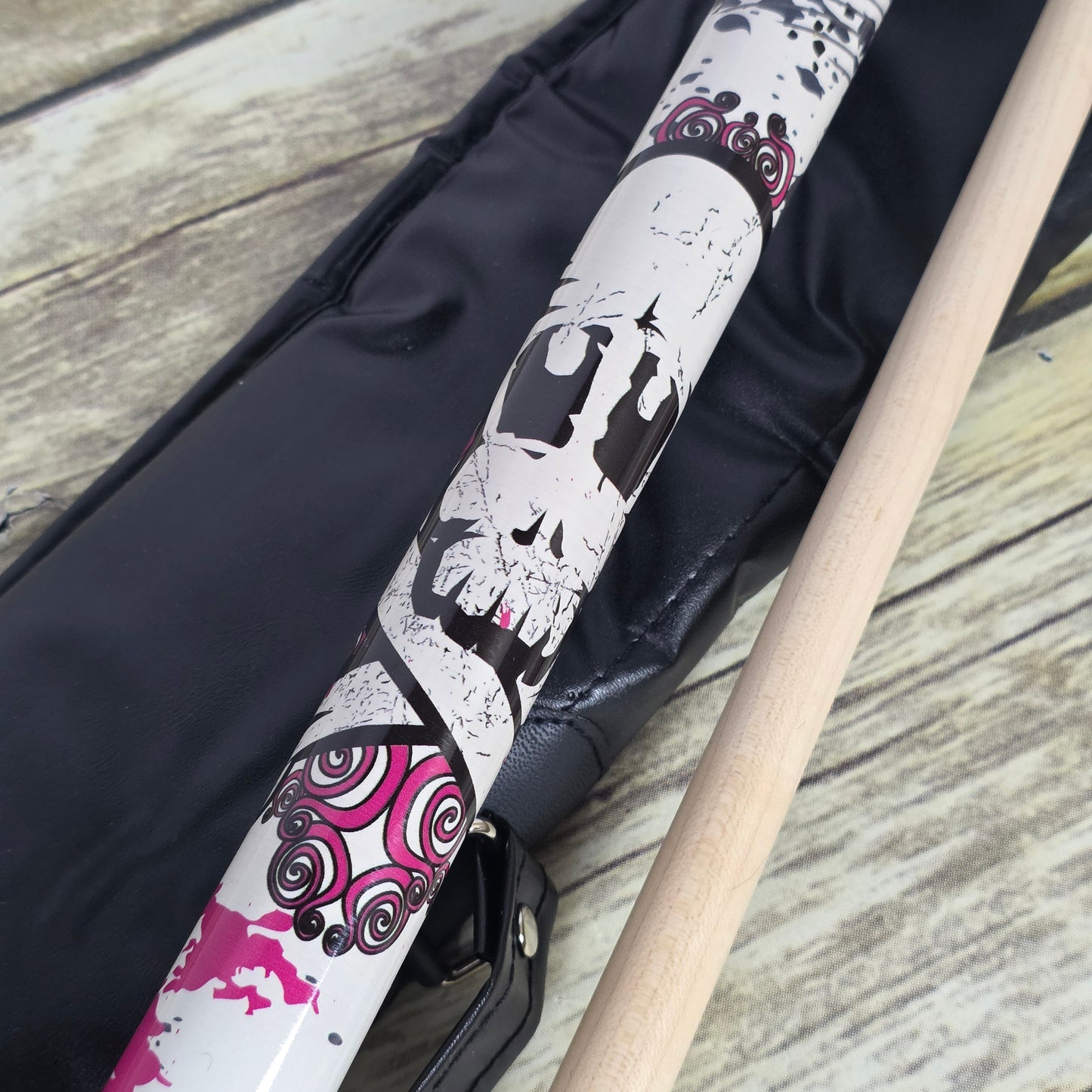 New Casemaster Cue Stick Case + Viper Pink Bones Cue 48 Jr. Pool Billiards