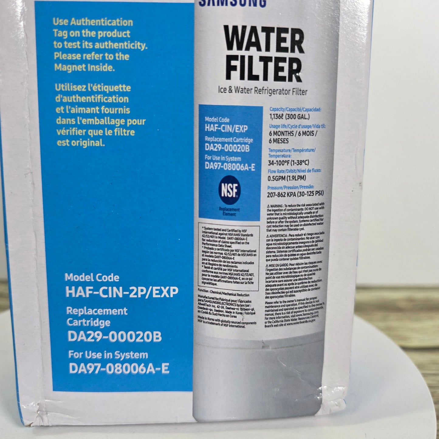 NIB New 2Pk SAMSUNG Ice & Water Filter Replacement Cartridge DA29-00020B