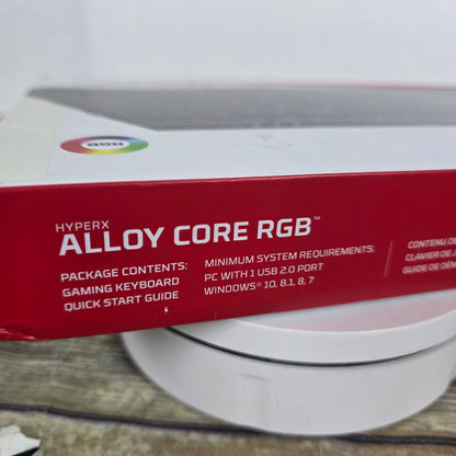 NIB New HyperX Alloy Core RGB Gaming Keyboard