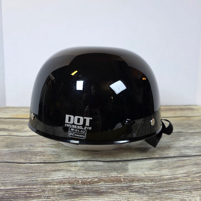 Black Helmet DOT FMVSD No.218  M 51-52 Scuff on Brim Medium