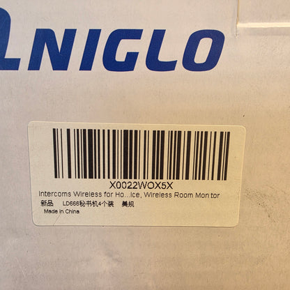 NIB New QNIGLO 
Multi-Channel Long-Range FM Wireless Intercom System LD-666 4 Units