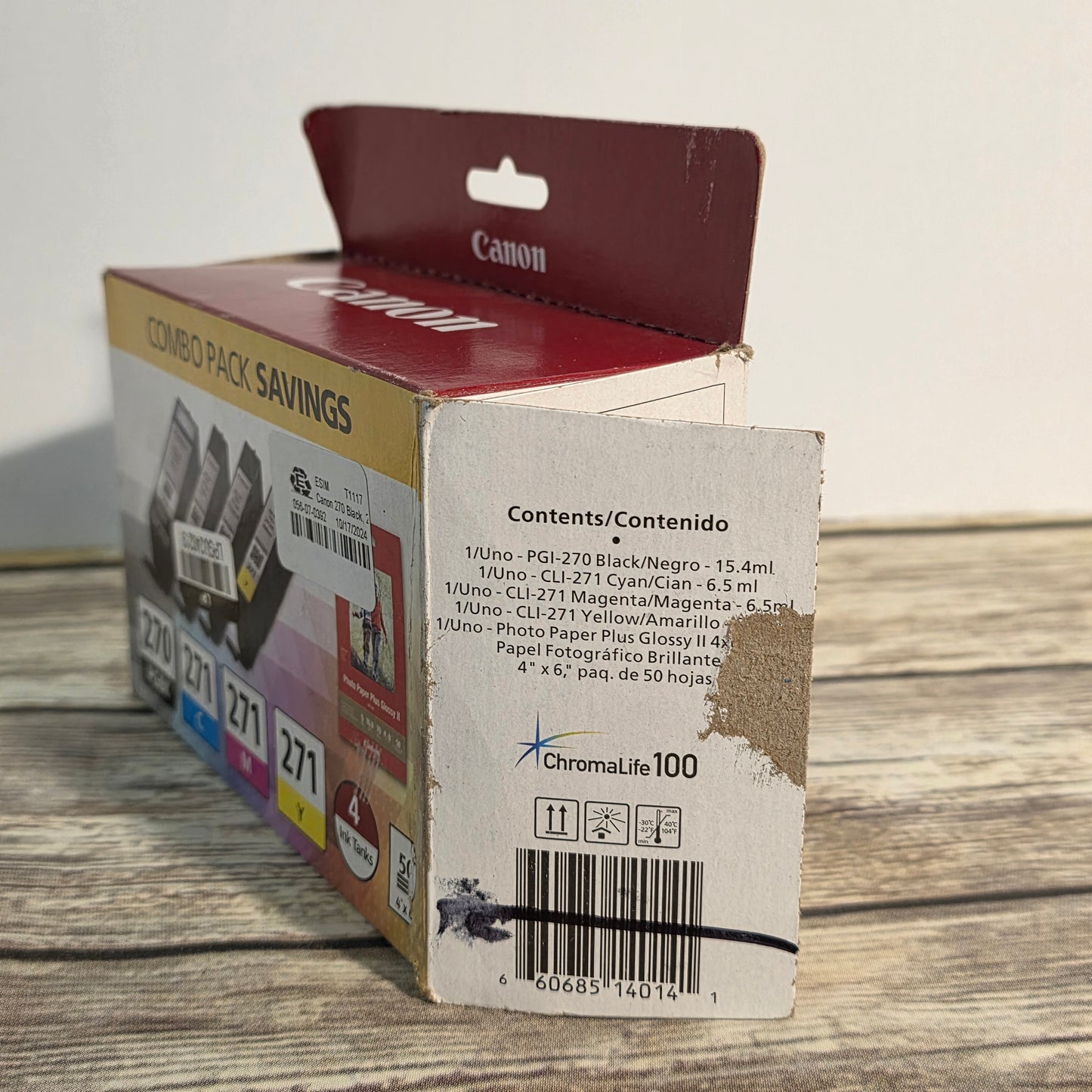 NIOB New Canon PGI-270/CLI-271 Combo Ink Pack Black Cyan Magenta Yellow Expired